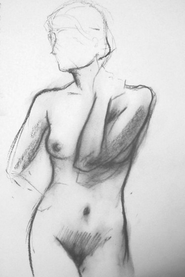 NUDE GIRL CHARCOAL