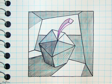 APPLE CUBIST DRAWING